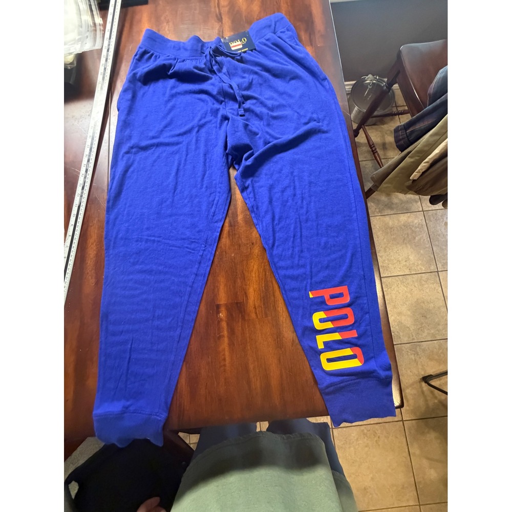 Polo Ralph Lauren Womens Blue Sleep Joggers Lounge Pants NWT Size Large